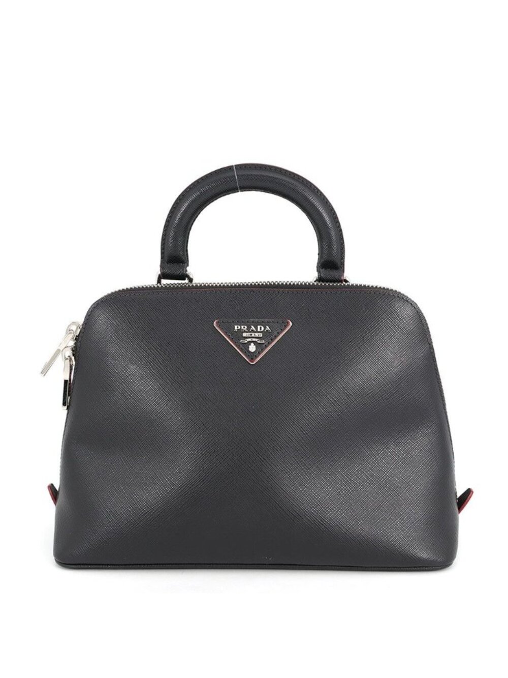 Prada Backpack Triangle Logo Saffiano Leather 2-Way Black